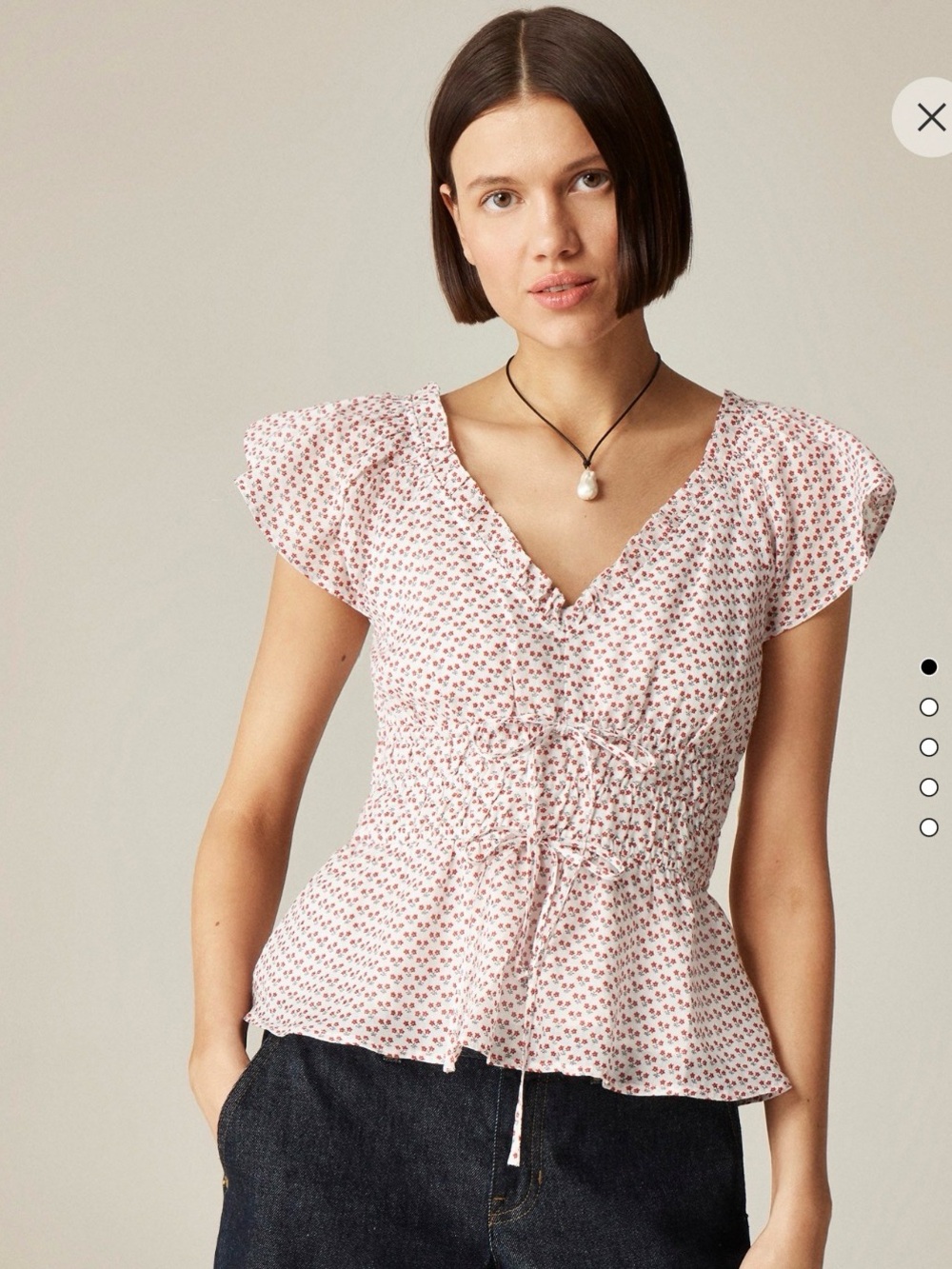 J. Crew Palermo top in Ramie